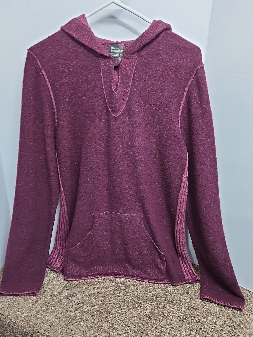 Royal Robbins Women's Plum Pullover Cotton Wool Blend Hoodie Sz XL Womens